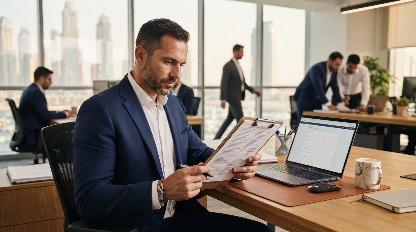 Founder comparing business activity options on a licence application screen in Dubai