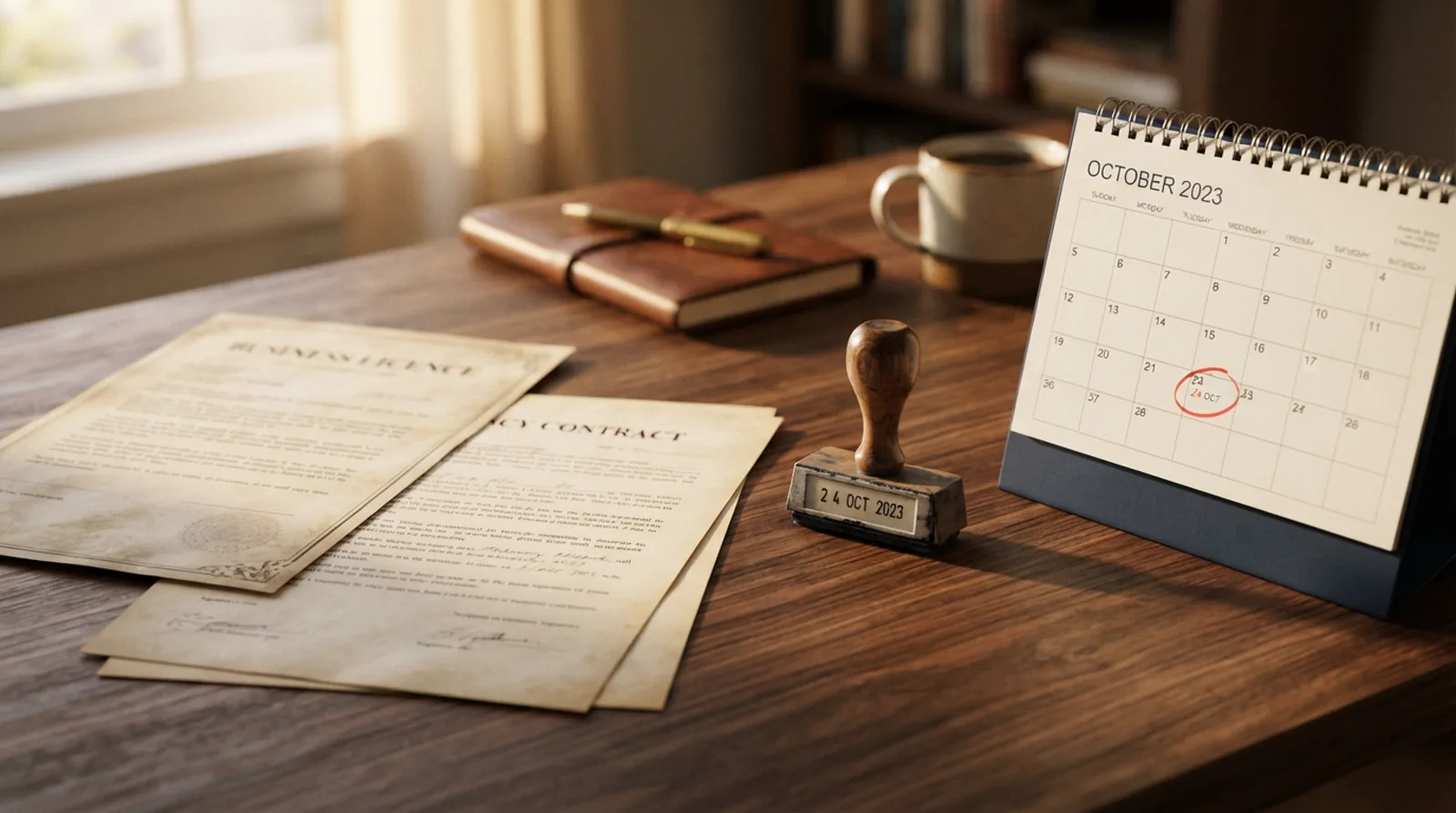 Dubai trade licence document beside a tenancy contract during an annual renewal review