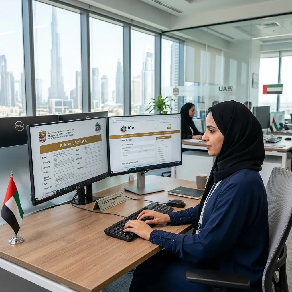 Emirates ID Registration and Typing