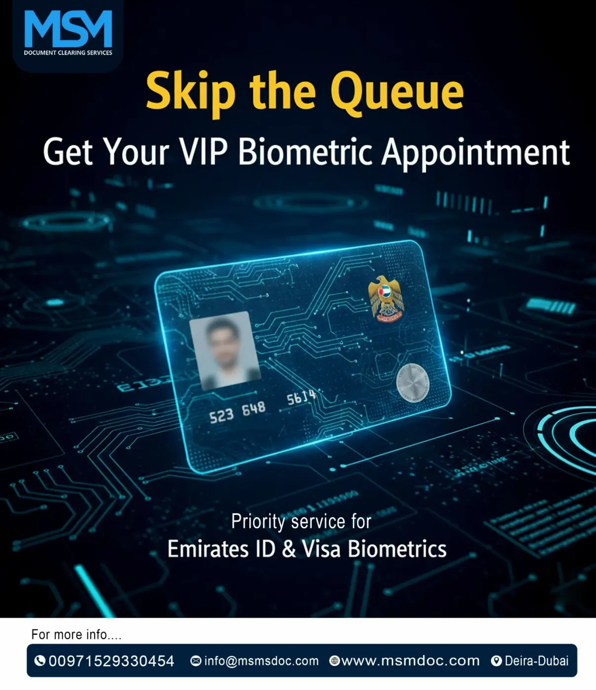 VIP Biometric Appointment Booking