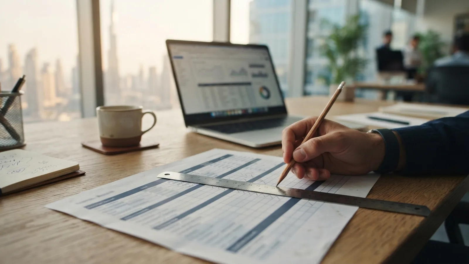 Spreadsheet of employee salary records being checked against contracts
